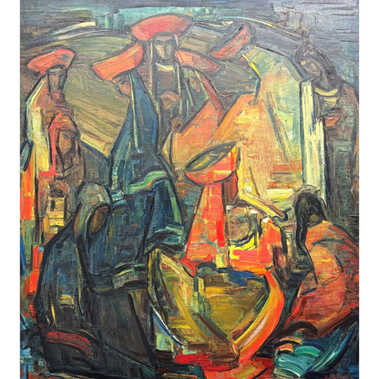 Jonas Rimša | Pachamamos šviesa | Aliejus, drobė, 94x84 (116,5x106,5)