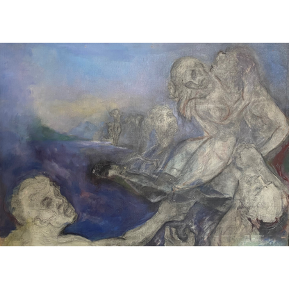 Jonas Rimša | Be pavadinimo, 1977–1978 | Drobė, akrilas, 70×98