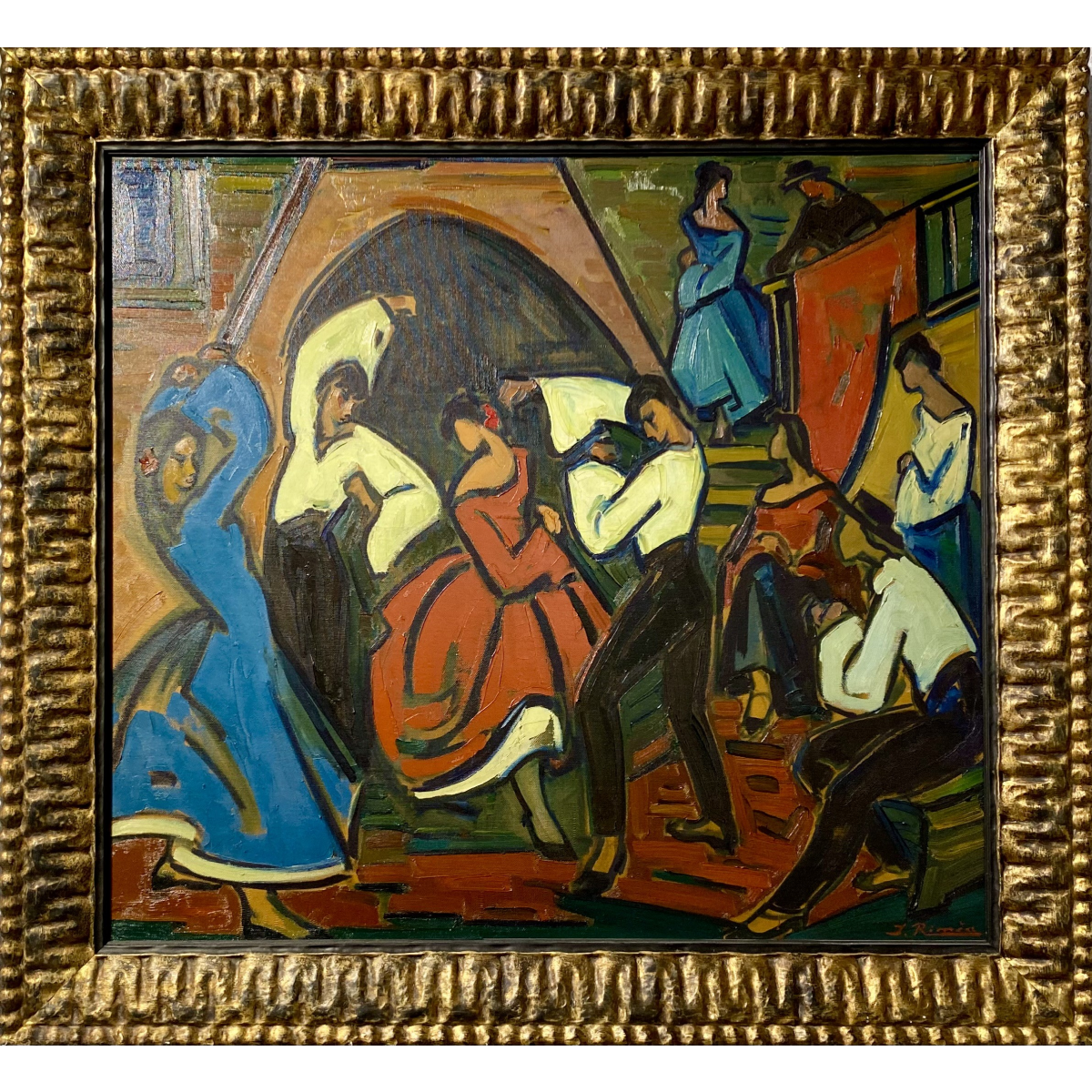 Jonas Rimša | Flamenko | Aliejus, drobė, 83x92 (102x110)