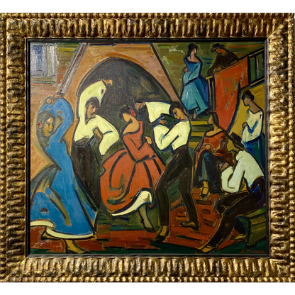 Jonas Rimša | Flamenko | Aliejus, drobė, 83x92 (102x110)