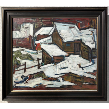 Jonas Rimša | Žiema Bariločėje, 1954 | Aliejus, drobė, 60x69 (72x83,5)