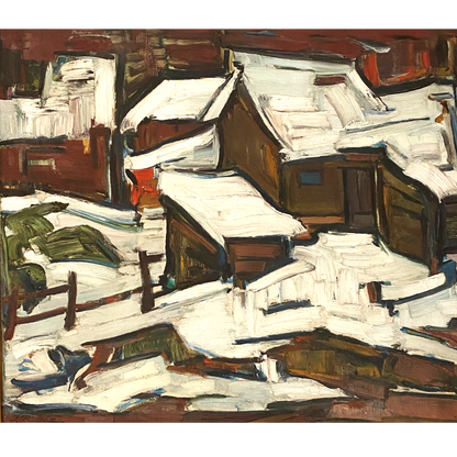 Jonas Rimša | Žiema Bariločėje, 1954 | Aliejus, drobė, 60x69 (72x83,5)