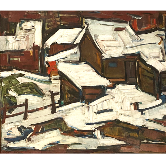 Jonas Rimša | Žiema Bariločėje, 1954 | Aliejus, drobė, 60x69 (72x83,5)