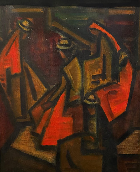 Jonas Rimša | Indėnai | Mišri technika, popierius, 51x41 (66x56)