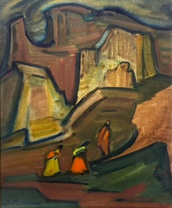 Jonas Rimša<br>Kalnų peizažas<br>Akvarėlė, popierius, 49x39 (74x62)