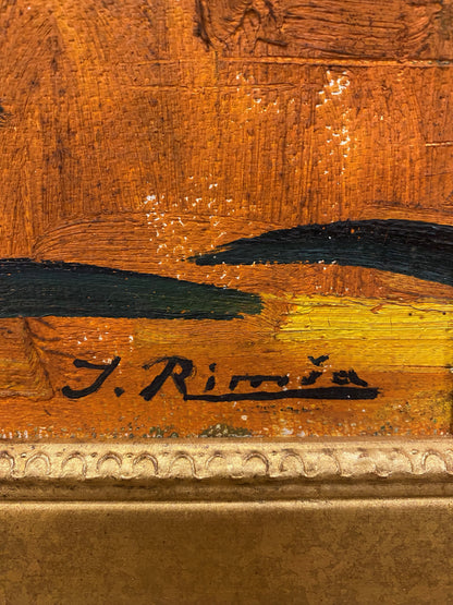 Jonas Rimša | Banista / Mauduolė, 1959 | Aliejus, drobė, 93.5x84.5 (106x97)