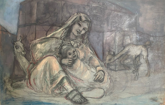 Jonas Rimša | Be pavadinimo, 1977–1978 | Drobė, akrilas, 64x100