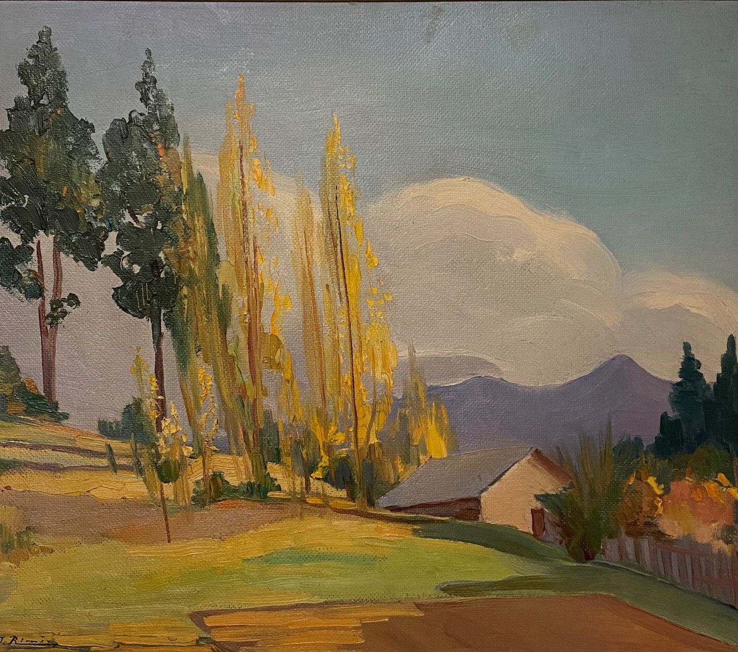 Jonas Rimša | Landscape of Argentina, ~1953-65 | Oil on canvas, 57x65 (69x77)