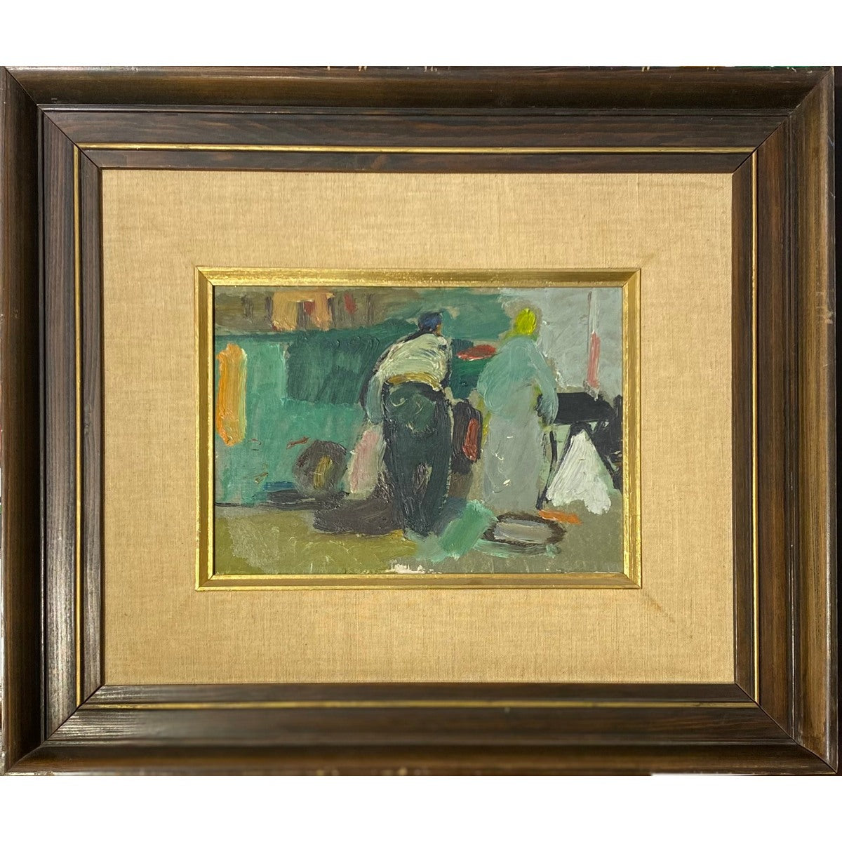 Moshe Rosenthalis | Figures | Oil on cardboard, 17x24