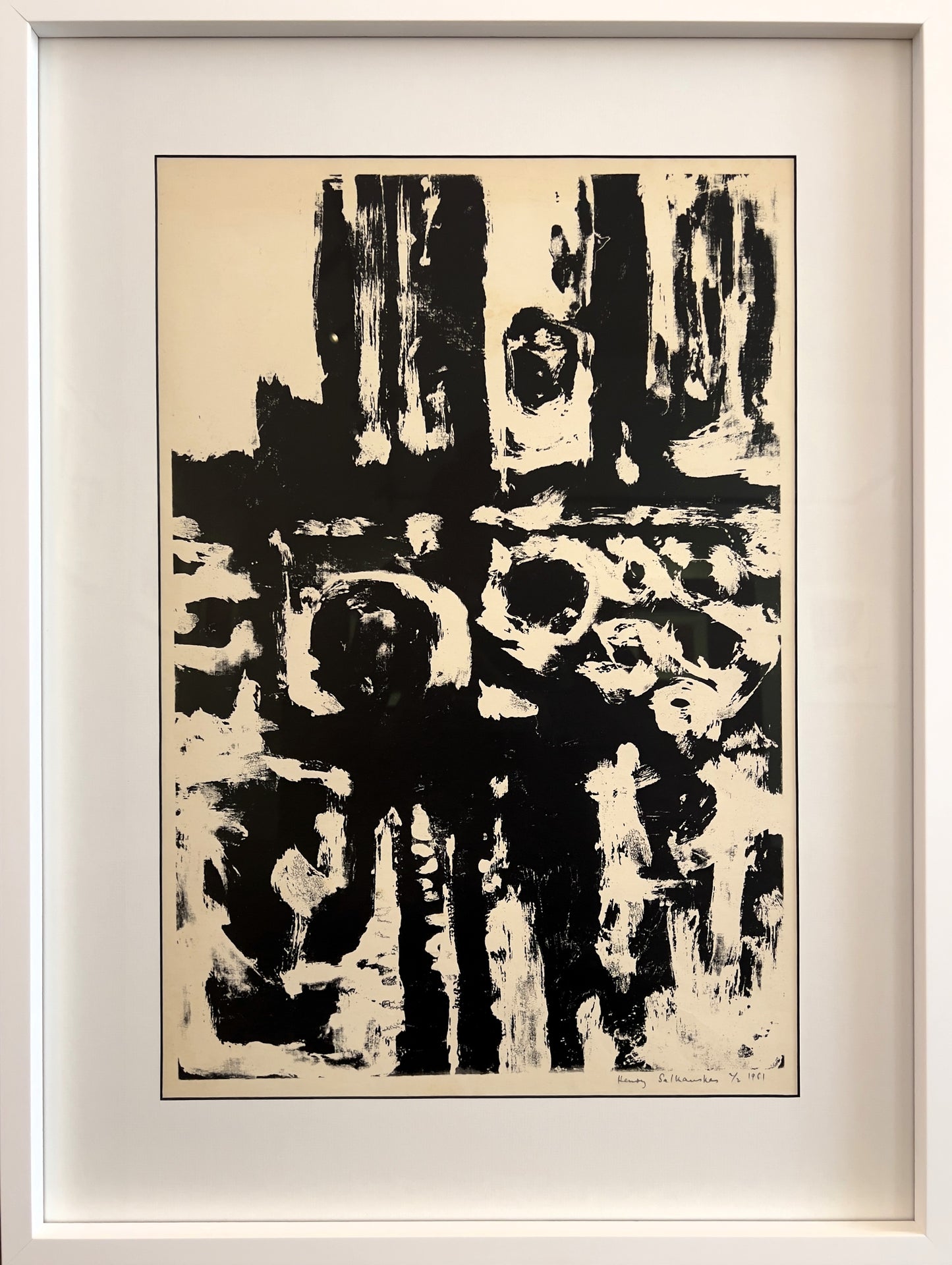 Henry Šalkauskas | Composition, 2/2,  1961 | Serigraph on paper, 58x40 (80x60)