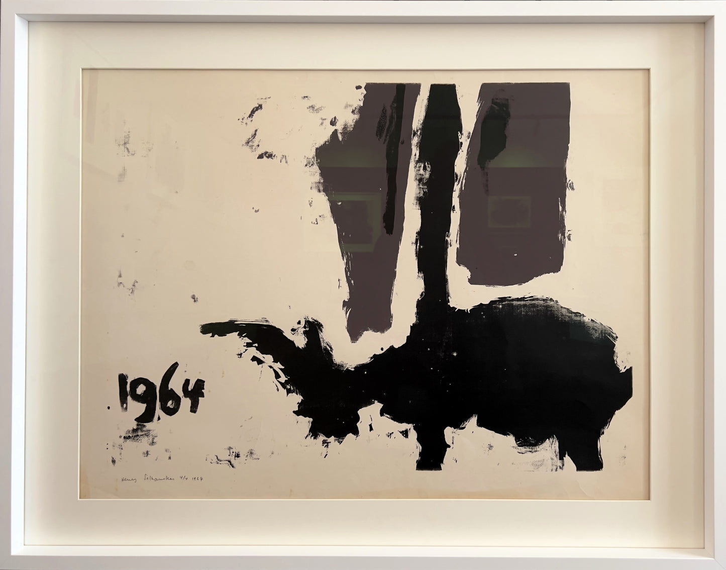 Henrikas Šalkauskas | Kompozicija, 4/4, 1964 | Popierius, šilkografija, 54x72 (76x97)