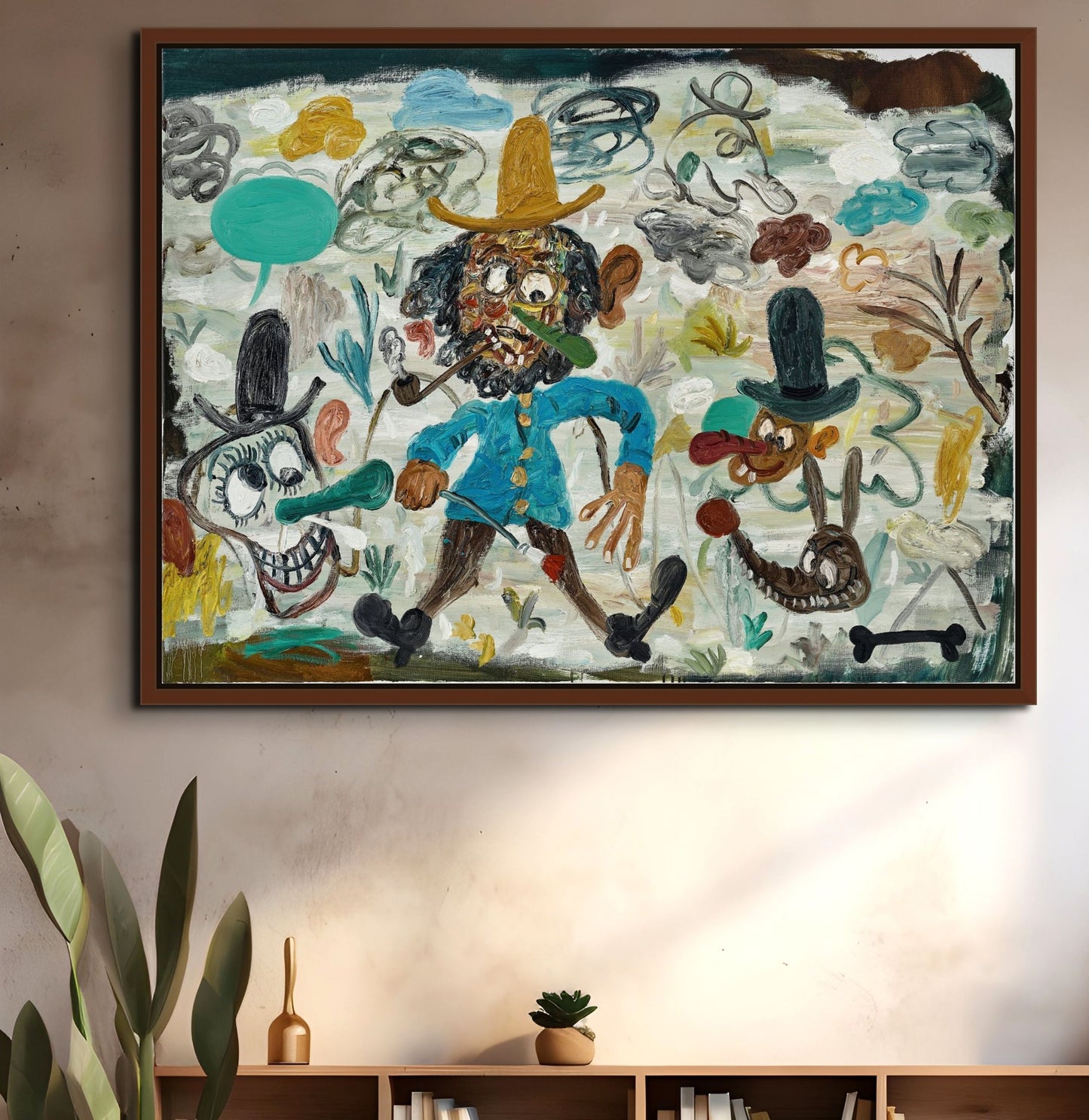 Matias Sanchez | Dailininkas kopose, 2022, 97x130 cm