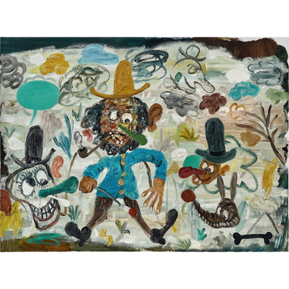 Matias Sanchez | Dailininkas kopose, 2022, 97x130 cm