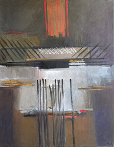 Saulė Kisarauskienė<br>Susikirtimai, 2000-2001<br>Drobė, aliejus, 117x92