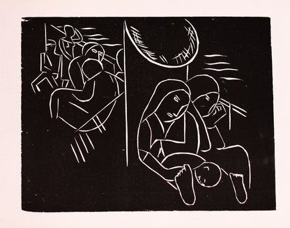 Lasar Segall | Grupo de emigrantes / Emigrants, 1926 | Xylograph, 20x25,5 (35x40)