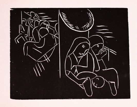 Lasar Segall | Grupo de emigrantes / Emigrantai, 1926 | Ksilografija, 20x25,5 (35x40)