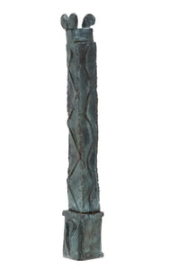 Mindaugas Šnipas<br>Trigalvis stulpas, 1991<br>Bronza,  31x5x4