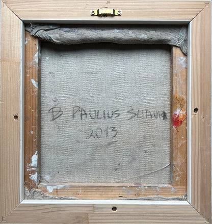 Paulius Šliaupa | Be pavadinimo, 2013 | Drobė, mišri technika, 30,5x28 (34,5x32,5 )