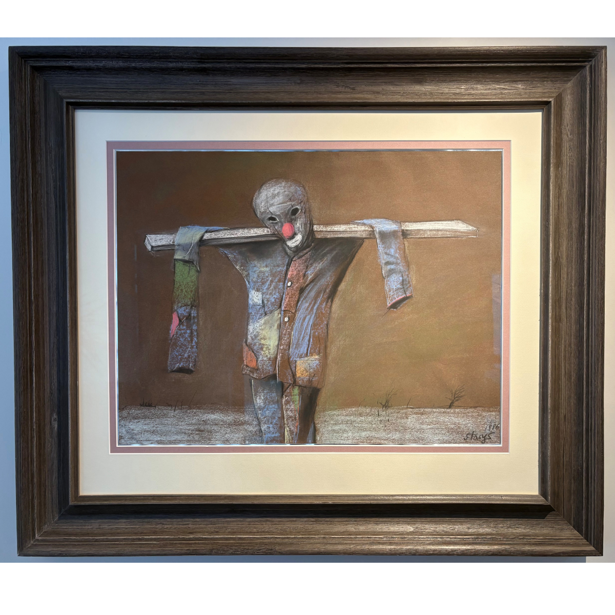 Stasys Eidrigevičius | Scarecrow | Pastel, paper, 50x64.5 (82x95)
