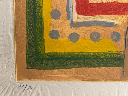 Theo Tobiasse | Apple-scented, This Hand Against the Walls of Absence | Aquatint, Carborundum, paper, 104x69 (136x97.5)