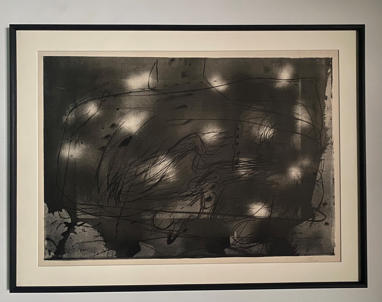 Antoni Tapies (Ispanija) | Esbozo, 1958 | Litografija, 75x105 (95x125)