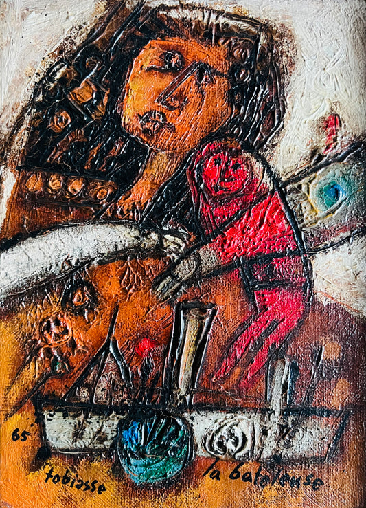 Theo Tobiasse | La Bataleuse, 1965 | Drobė, aliejus, 22x16 (40x33,5)