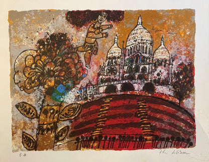 Theo Tobiasse | Le Sacre Coeur from "Paris fleur de bitume", 1976 | 46x56