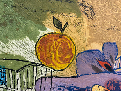 Theo Tobiasse | Apple-scented, This Hand Against the Walls of Absence | Aquatint, Carborundum, paper, 104x69 (136x97.5)
