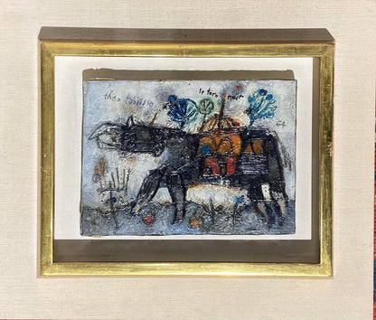 Theo Tobiasse | Le Toro Noir / Juodasis jautis, 1964 | Drobė, aliejus, 16x22 (34x40)