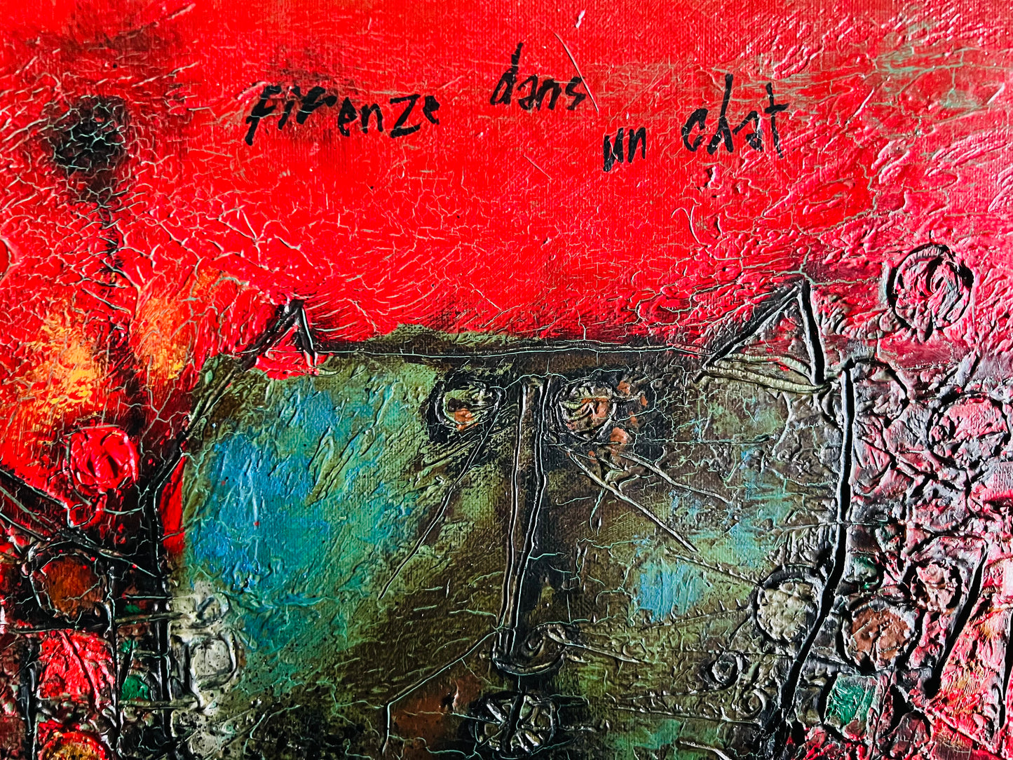 Theo Tobiasse | Firenze Dans un Chat, 1964 | Drobė, aliejus, 54x65 (71x81,5)