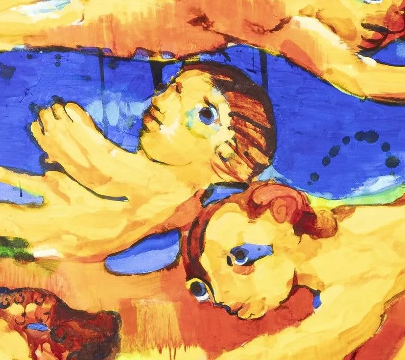 Vilmantas Marcinkevičius | Forgotten Games, 2008 | Oil, acrylic on canvas, 125x145