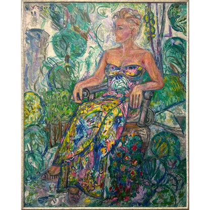 Viktoras Vizgirda | Marija Kazlauskas portretas, 1988 | Aliejus, drobė, 142x111 (146x114,5)