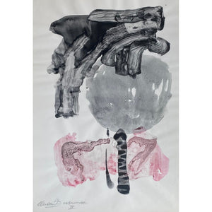 Adolfas Vaičaitis | Iš ciklo Nežinomybė IX, XX a. 7-8 deš. | Tušas, akvarėlė, pop., 42x30 (48x35,5)