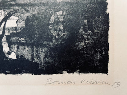Romas Viesulas | Wild Duck Glides, 1959 | Lithograph, 39x54 (56.5x71)
