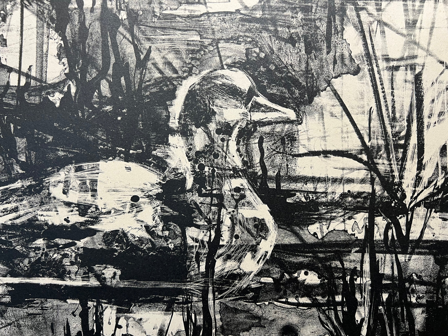 Romas Viesulas | Wild Duck Glides, 1959 | Lithograph, 39x54 (56.5x71)
