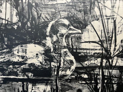Romas Viesulas | Wild Duck Glides, 1959 | Lithograph, 39x54 (56.5x71)