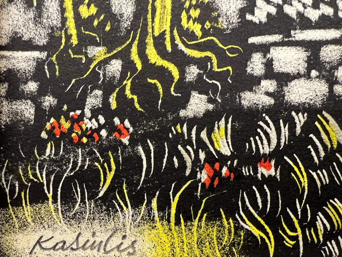 Vytautas Kasiulis | Vandens malūnas | Litografija, 17x22 (26x28.5)