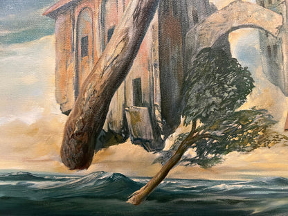 Samuel Bak | From the Other Side of the World, 2001 | Drobė, aliejus, 61x122 (76x136.5)