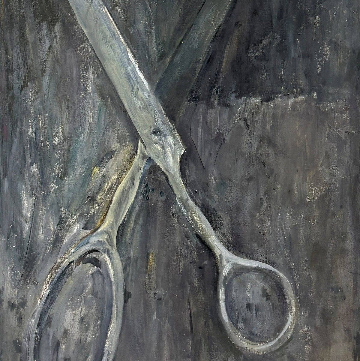 Vytautas Dubauskas | Žirklės, 1990 | Drobė, aliejus, 230x120