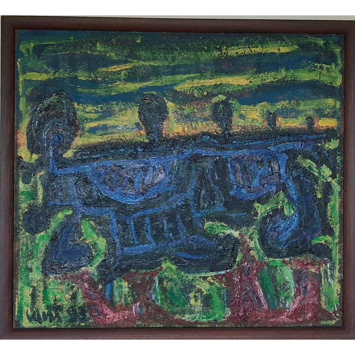 Valentinas Antanavičius | Be pavadinimo, 1993 | Aliejus, kartonas, 88x99 (96x107)