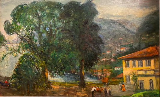 Arbit Blatas | Villa Serbelloni, Bellagio | Guašas, mišri technika, kartonas, 61x99