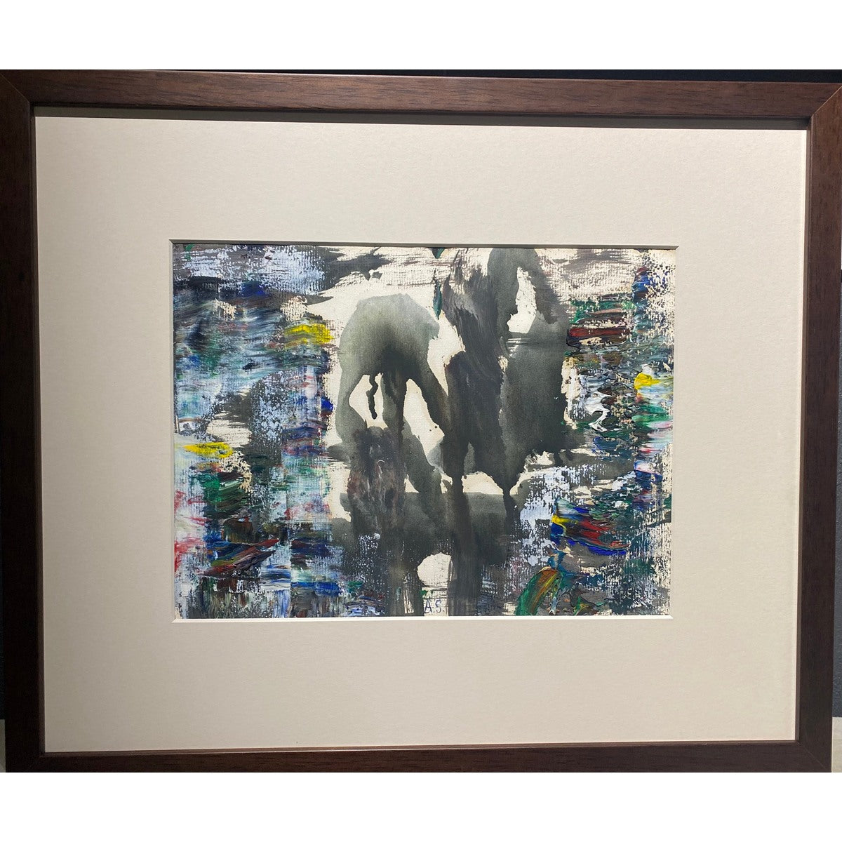 Adomas Galdikas | Abstrakcija | Aliejus, popierius, 23x30 (41x49)