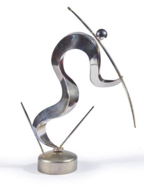 Maurice BARBETTE (France) |Guerre des pinceaux, 2004 | Stainless steel, H: 63