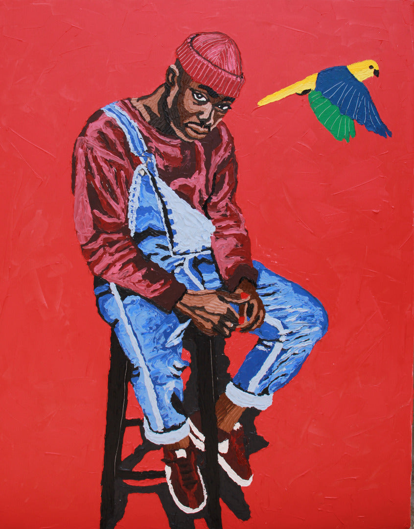 Daniel Gyekyi Gyan (Ghana) | Waiting, 2022 | Drobė, akrilas, 128×102