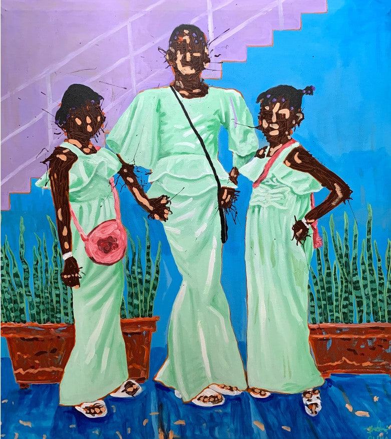 ALPHA ODH (Kenya) | Durbar, 2022 |  Acrylic, canvas, 95x85