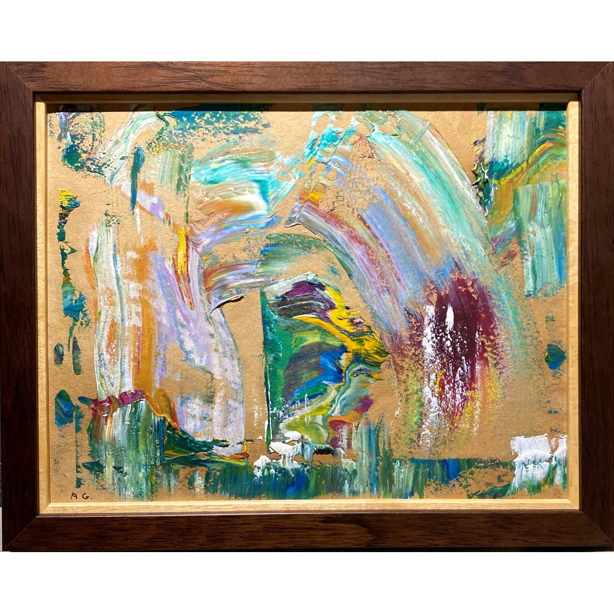 Adomas Galdikas | Abstrakcija | Aliejus, popierius, 23x30 (29x36)