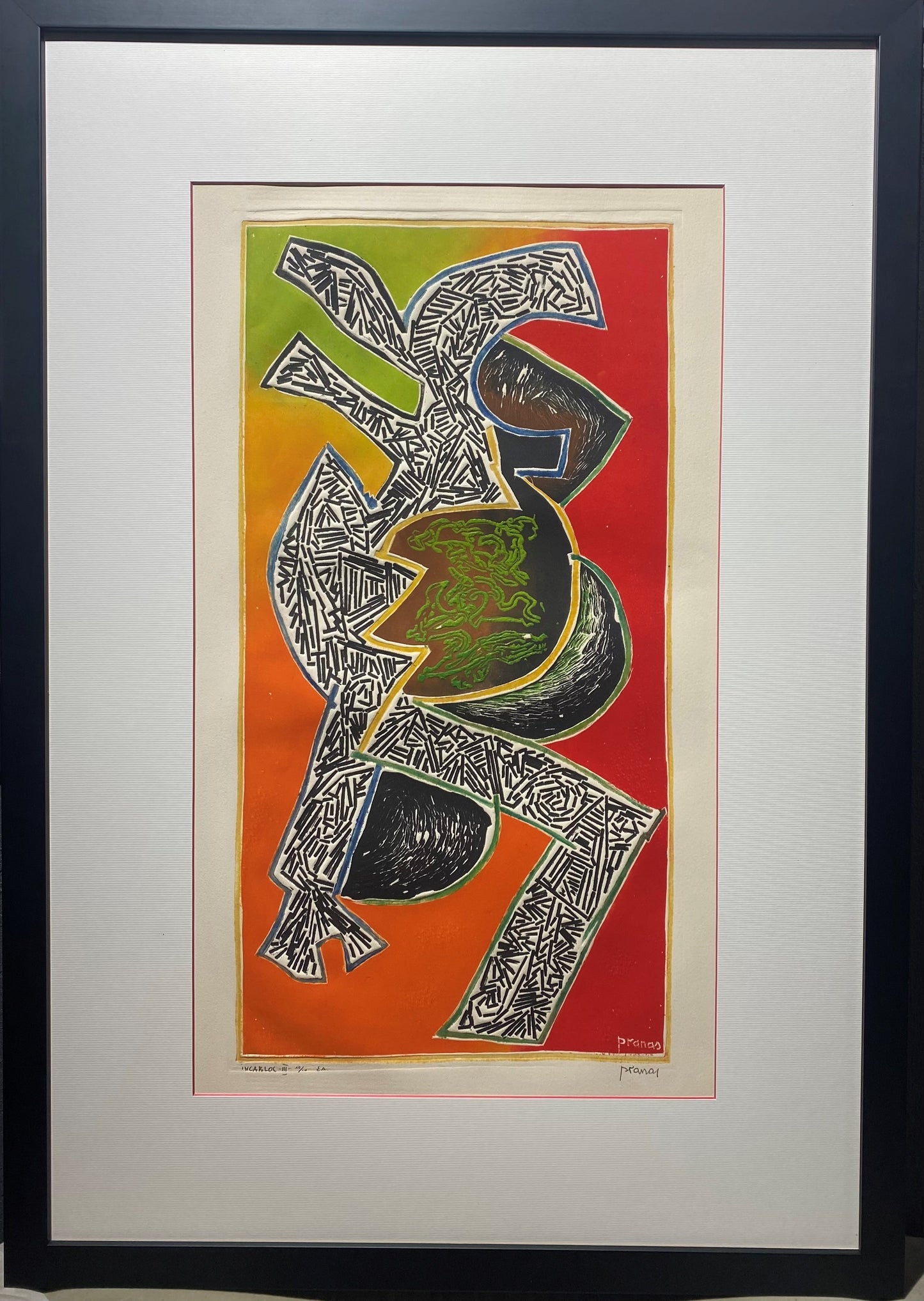 Pranas Gailius | Incabloc III | Lithograph 10/10,  57x30 (84x55)