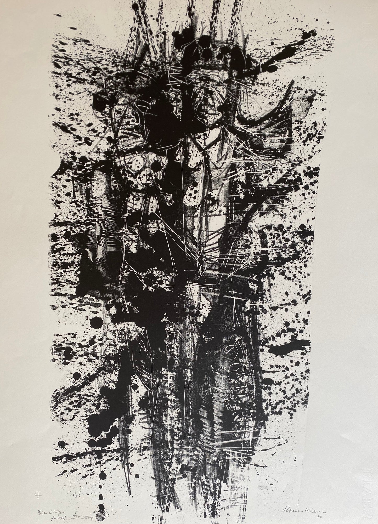 Romas Viesulas | Šešėlio trimitas, iš ciklo Toro Desconcido, 1960 | Litografija, 76x56,5, A.P.