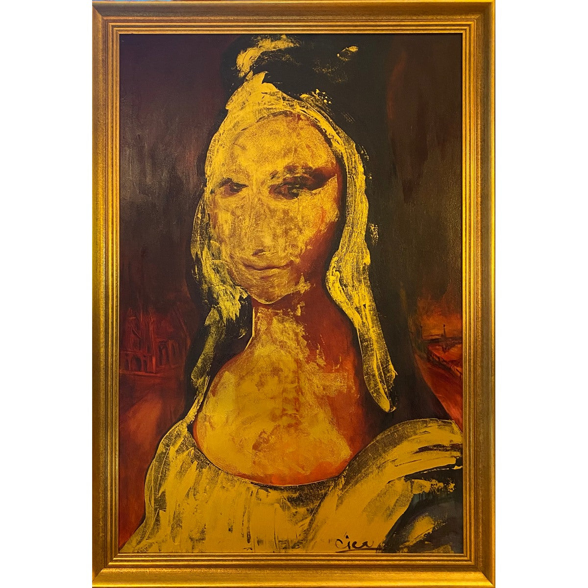 Linas Cicėnas-CICA | Mona Lisa in Blur, 2012 | Oil on canvas, 118x78 (123x93)