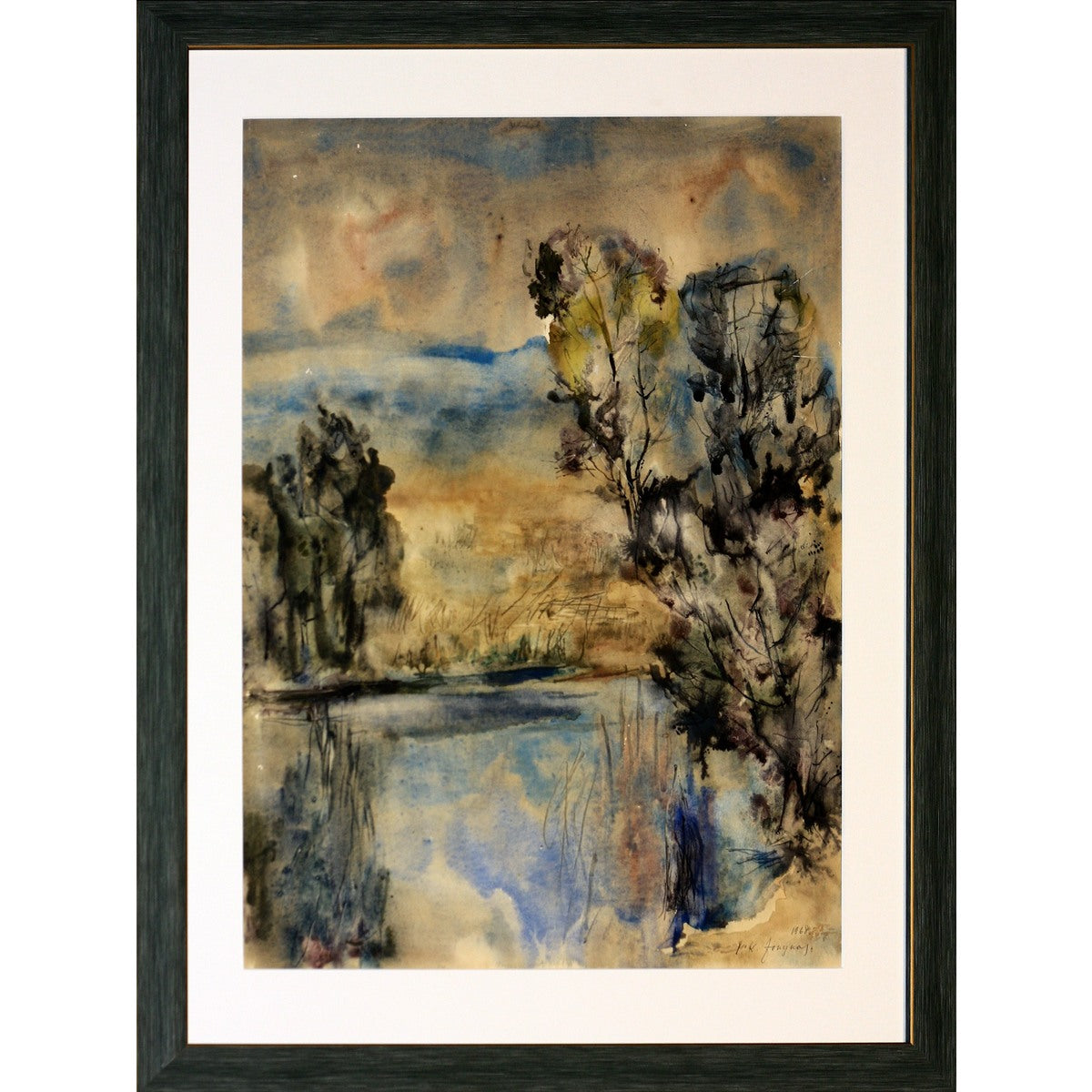 Vytautas Kazimieras Jonynas | Peizažas, 1968 | Akvarelė mišri technika popierius, 59x43 (75.5x58.5)